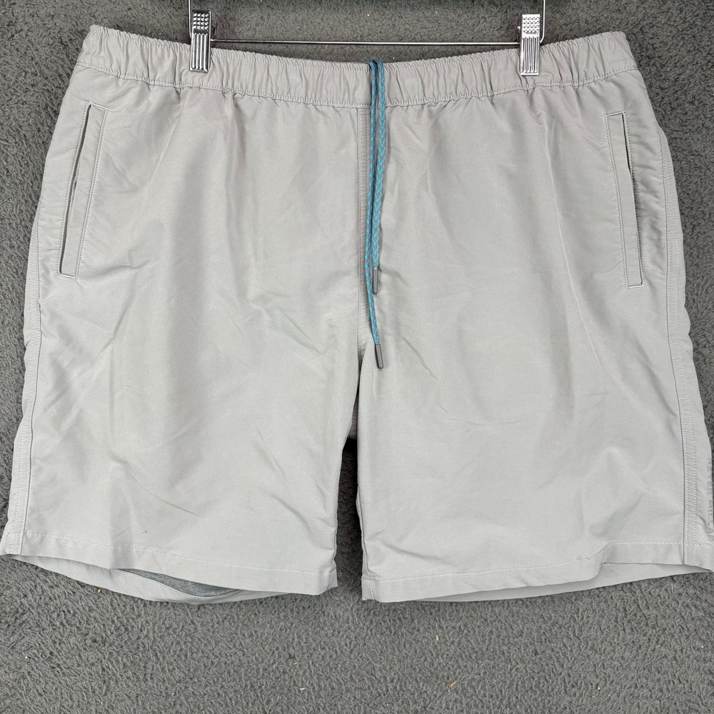 Peter Millar Crown Sport Mens XL Gray Performance Shorts Elastic Waist 10207